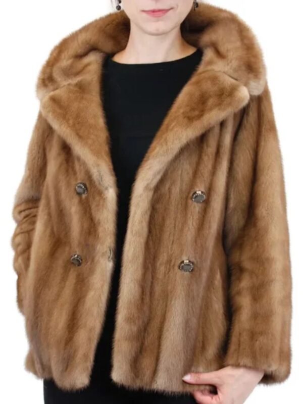 Tia Vintage Mink Fur Brown Coat
