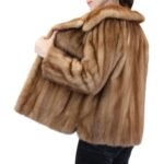 Tia Vintage Mink Fur Brown Coat
