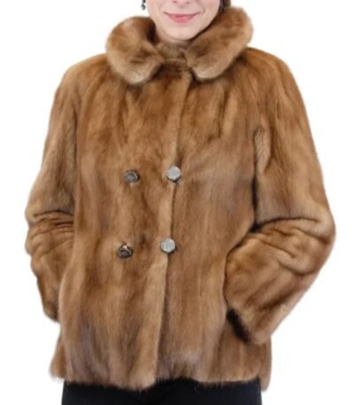 Tia Vintage Mink Fur Brown Coat