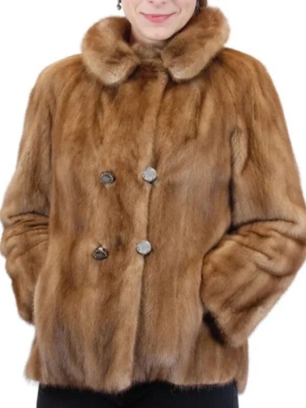 Tia Vintage Mink Fur Brown Coat