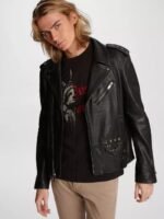 Timothée Chalamet Don’t Look Up Yule Black Leather Jacket