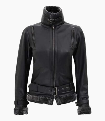 Timothy Designer Soft Shearling Leather Jacket