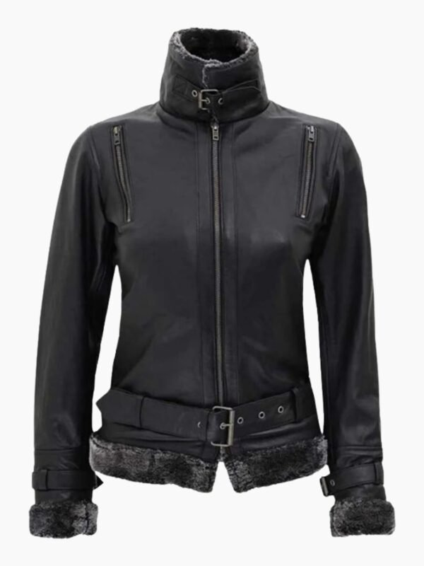 Timothy Designer Soft Shearling Leather Jacket