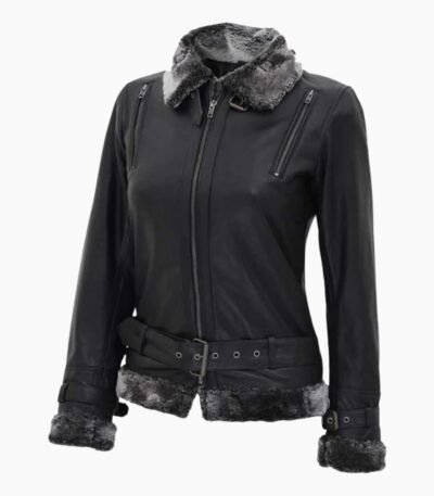 Timothy Designer Soft Shearling Leather Jacket