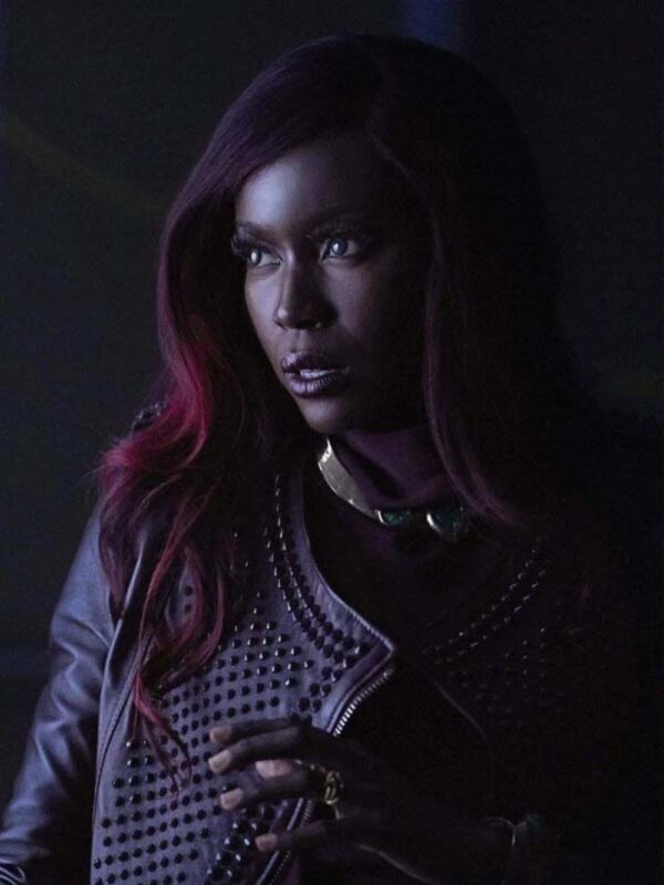 Titans Kory Anders Studded Biker Leather Jacket