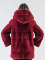 Tiya Mink Fur Maroon Coat