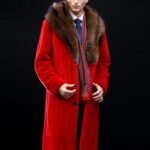 Todrick Mink Fur Red Long Coat