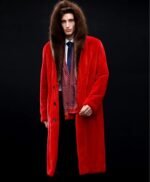 Todrick Mink Fur Red Long Coat