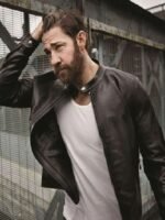 Tom Clancys Jack Ryan Black Leather Jacket
