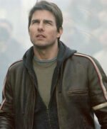 Tom Cruise War of The Worlds Brown Biker Leather Jacket
