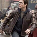 Tom Cruise War of The Worlds Brown Biker Leather Jacket