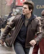 Tom Cruise War of The Worlds Brown Biker Leather Jacket