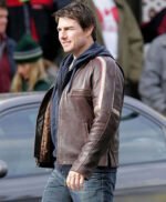 Tom Cruise War of The Worlds Brown Biker Leather Jacket