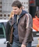 Tom Cruise War of The Worlds Brown Biker Leather Jacket