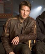 Tom Cruise War of The Worlds Brown Biker Leather Jacket