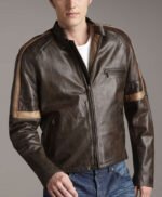 Tom Cruise War of The Worlds Brown Biker Leather Jacket