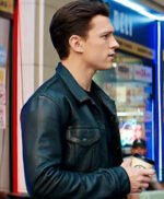 Tom Holland Uncharted Black Leather Jacket