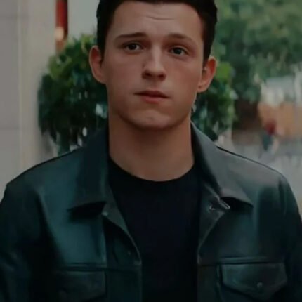 Tom Holland Uncharted Black Leather Jacket