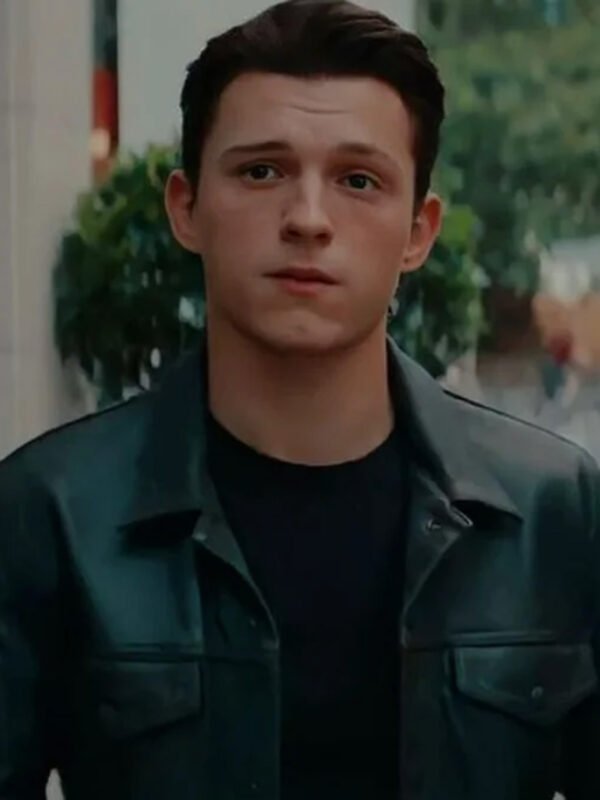 Tom Holland Uncharted Black Leather Jacket