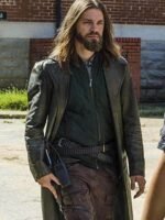 Tom Payne The Walking Dead Leather Trench Coat