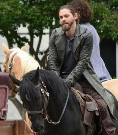 Tom Payne The Walking Dead Leather Trench Coat