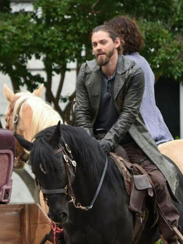 Tom Payne The Walking Dead Leather Trench Coat