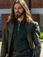 Tom Payne The Walking Dead Leather Trench Coat