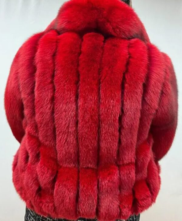 Tomer Mink Fur Luxurious Red Coat