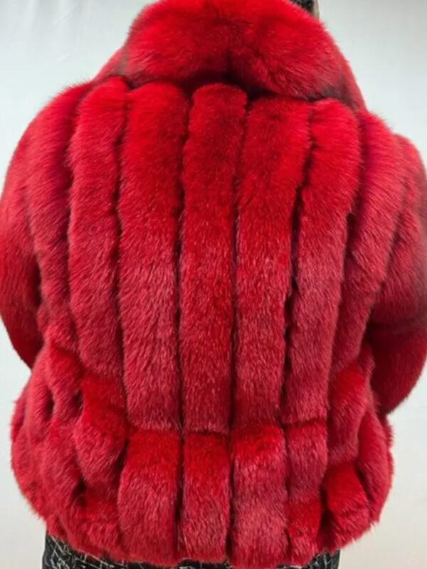Tomer Mink Fur Luxurious Red Coat
