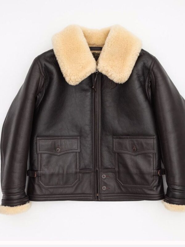 Tony Navy M-445A Brown Shearling Jacket