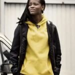 Top Boy Chantelle Bomber Black Leather Jacket