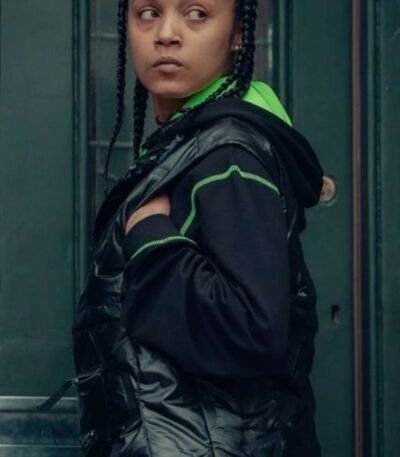 Top Boy Jasmine Jobson Puffer Black Vest
