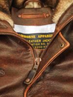 Top Gun Cap Aviator Brown Leather Jacket With Fur Hood
