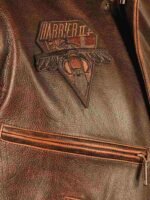 Top Gun Cap Aviator Brown Leather Jacket With Fur Hood