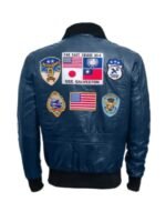 Top Gun G-1 USS Galveston Navy Blue Flight Bomber Jacket