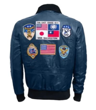 Top Gun G-1 USS Galveston Navy Blue Flight Bomber Jacket