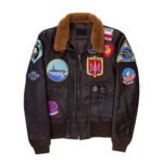 Top Gun Maverick G-1 Tom Cruise Sherpa Bomber Brown Jacket