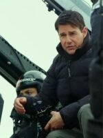 Top Gun Maverick Tom Cruise Parachute Black Puffer Jacket