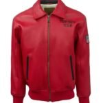Top Gun USA Lady Lucky Red Bomber Zip Up Jacket
