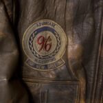 Top Gun Vintage 80s Military Flight Brown Leather Jacket