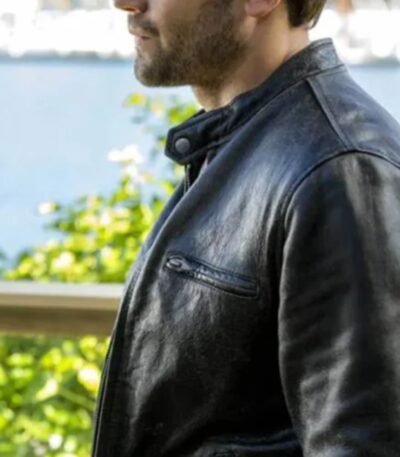 Trace Riley Chesapeake Shores Black Leather Jacket