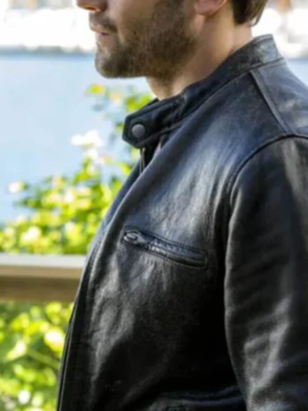 Trace Riley Chesapeake Shores Black Leather Jacket
