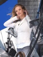 Transformers 3 Rosie Huntington Whiteley White Leather Jacket