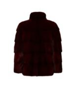 Tristan Mink Fur Maroon Coat