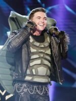 Turtle Masked Singer Spikes Black Leather Jacket