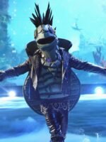 Turtle Masked Singer Spikes Black Leather Jacket