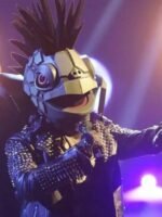 Turtle Masked Singer Spikes Black Leather Jacket
