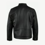 USA Flag Vintage Biker Black Leather Jacket