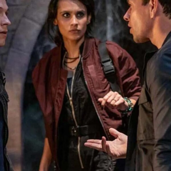 Uncharted Chloe Frazer Maroon Bomber Jacket