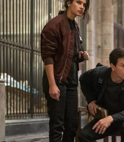 Uncharted Chloe Frazer Maroon Bomber Jacket